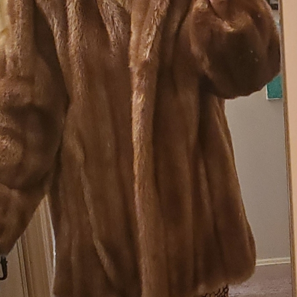 Brown FUR Coat S Med - Picture 5 of 16